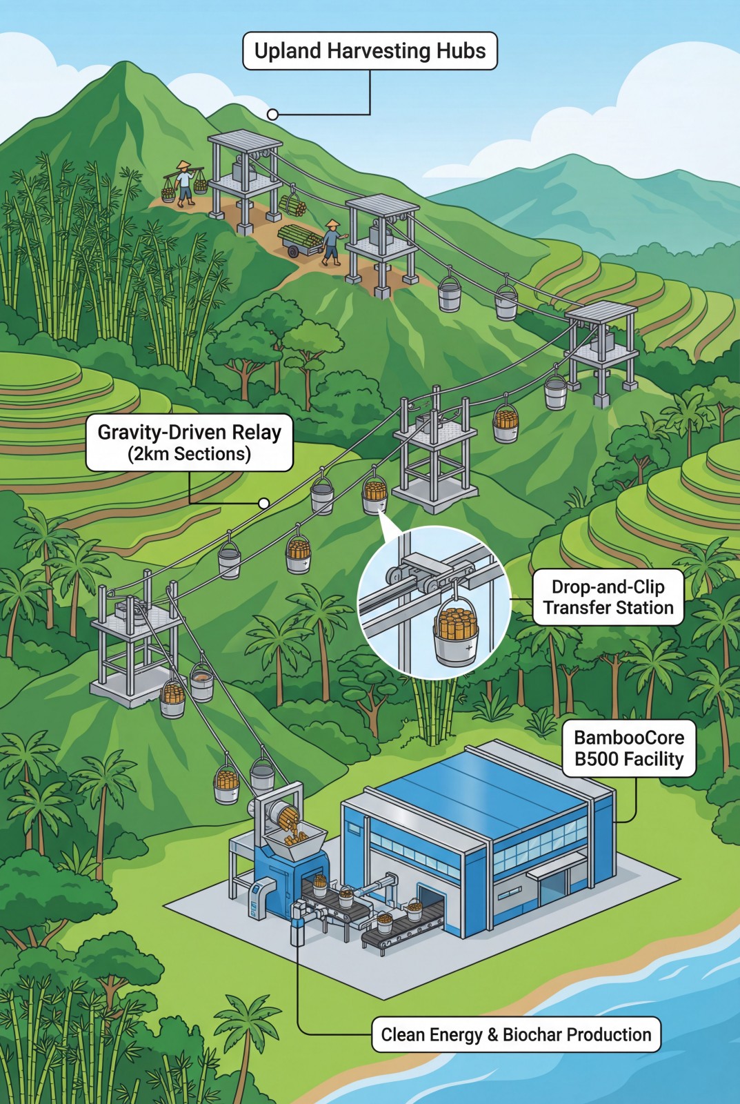BambooFlux™ GRS — Gravity Ropeway System | Bamboo Synergy Technologies ...